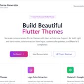 Flutterアプリに一貫した美しいスタイルを提供するためのシンプルなWebアプリ・「Flutter Theme Generator」
