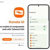 Tailwindベースでデザインされたオープンソースのモバイル向けUIコンポーネント集・「Konsta UI」
