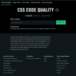 WebサイトのCSSを解析してパフォーマンス・保守性・複雑性を評価してくれる「Online CSS Code Quality Analyzer」