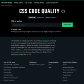 WebサイトのCSSを解析してパフォーマンス・保守性・複雑性を評価してくれる「Online CSS Code Quality Analyzer」