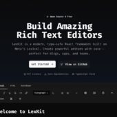 React開発者向けに設計されたオープンソースのモダンなLexicalベースのリッチテキストエディター・「LexKit」