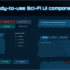 このUIデザインかっこいい！ 近未来をテーマにしたUIコンポーネントとデザイン要素のセット -Cosmic UI