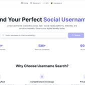 任意のユーザー名（ID）が使用済みかどうかを520以上のソーシャルメディアから一括で調査出来るWebアプリ・「Username Search」
