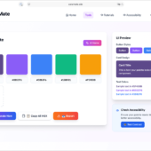 UIデザイン向けに視覚的に美しく、アクセシビリティの高い配色を簡単に作成できるツール -ColorMate