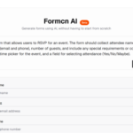 AIでフォーム生成できる「Formcn AI」