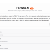 AIでフォーム生成できる「Formcn AI」