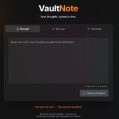 ローカルファーストのオープンソース暗号化メモアプリ・「VaultNote」