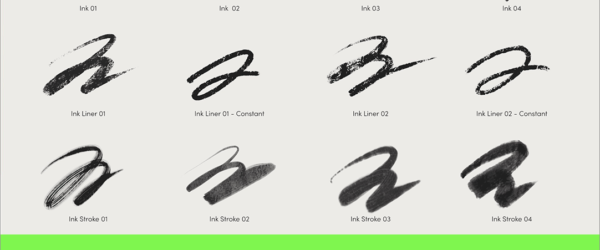 Affinity 3対応！ お絵描きするときに使いたい、インクの描き味を再現した商用利用無料のブラシ素材 -Inkers