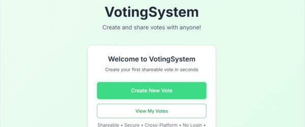 シンプルで軽量、ログイン不要で気軽に使えるOSS投票システム・「VotingSystem」