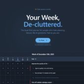 1週間のタスクをパッと見でざっくり把握できるオープンソースのウィークリータスクマネージャー・「WeekList」