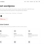 WordPress REST APIとの統合を備えたモダンなNext.jsスターターテンプレート・「Headless WordPress NextJS Starter」