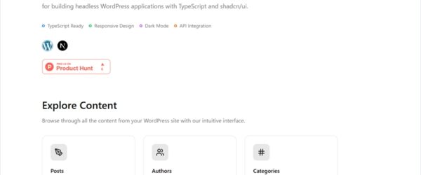 WordPress REST APIとの統合を備えたモダンなNext.jsスターターテンプレート・「Headless WordPress NextJS Starter」