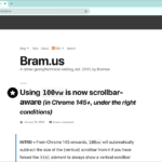 CSSの100vwで水平スクロールバーが表示される問題がようやく解決！ vwにスクロールの幅が含まれなくなります
