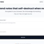 一度だけ読める暗号化メッセージを送信できるOSS・「Burner Note」