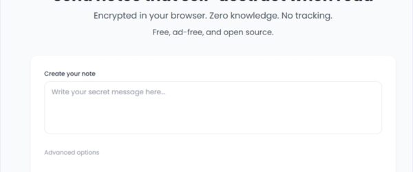 一度だけ読める暗号化メッセージを送信できるOSS・「Burner Note」