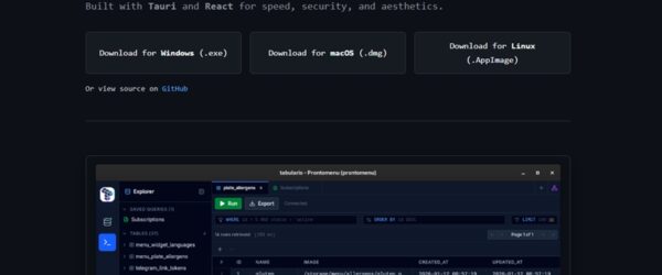 軽量、セキュア、使いやすさを重視したオープンソースのデータベース管理ツール・「tabularis」