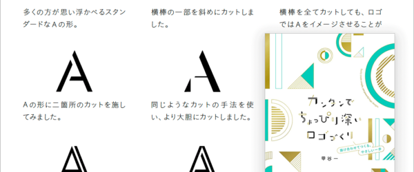 ロゴはまさに究極のミニマルデザイン！ デザインすることの面白さに気づかせてくれる良書 -カンタンでちょっぴり深いロゴづくり