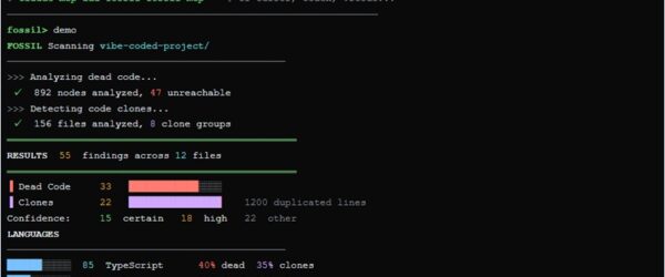 Vibeコーディングで書かれたコードをスキャンしてデッドコード等を検出する・「Fossil MCP」