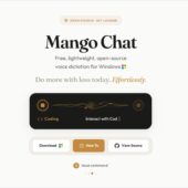 オープンソースのWindows向け軽量音声ディクテーション・「Mango Chat」