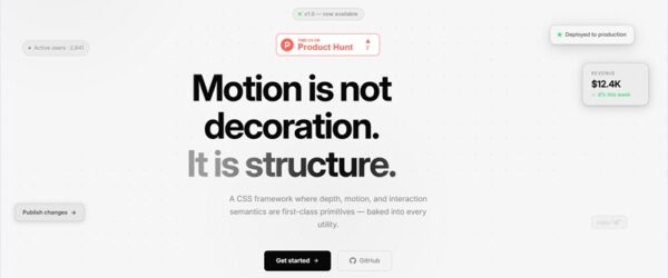 モーションファーストなCSSフレームワーク・「AliveUI」