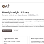 8KBで完結するモダンUIライブラリ「Oat 」