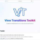 Web制作者はチェックしておこう！ View Transitions（ビュー遷移）でよく使うコードのまとめ-View Transitions Toolkit