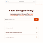 AIO: 無料とは思えないほど充実した機能！ あなたのWebサイトがAI検索や生成AIに対応しているかをチェックできる -Is Your Site Agent-Ready?
