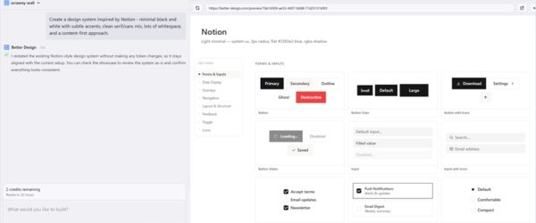 沢山のコンポーネントとテーマを提供、AI機能もサポートしたshadcn/ui向けデザインシステム・「Better Design」