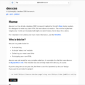 HTMLはシンプルなまま、classレスでモダンなWebページを簡単に作成できる超軽量CSSフレームワーク -dev.css