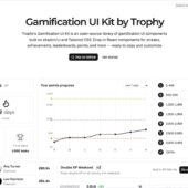 ReactおよびNext.js製ゲーミフィケーションアプリ向けのshadcn/uiベースUIコンポーネント集・「Gamification UI Kit by Trophy」