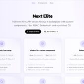 本番環境に対応したフロントエンドファーストなオープンソースのNext.jsスターター キット・「Next Elite」