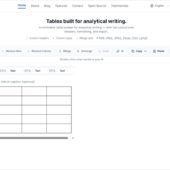 分析的ライティングを書く人のためのオープンソースのミニマルなテーブルビルダー・「Tablesmit」