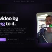 再生時間の長い任意の動画をAIが縦長のショート動画に変換したりチャットで編集可能なオープンソースのAI動画エディター・「VibeClip」