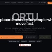 軽量高速でプライバシーにも配慮したオープンソースのクリップボードマネージャー・「ORTU」