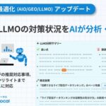 デジタルマーケティングツールUser Insight、AIO・LLMO対策状況チェックから改善策提案までを「LLMOダッシュボード」で一元管理