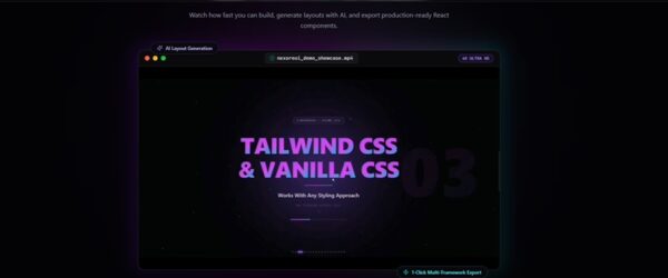 React/Framer Motion/Tailwindで構成されたモダンなオープンソースのUIコンポーネント集・「NexoreUI」