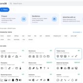 大量のアイコンセットの総数20万以上から自然言語で任意のアイコンを探せる・「IconsDB」