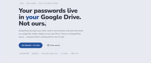 サーバーやDBを使わずGoogle Driveに保存するオープンソースのパスワードマネージャー・「KeeperPass」